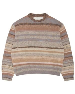 ERL Striped Crew-Neck Jumper - Natural