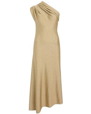 KHAITE Coast Draped Midi Dress - Natural