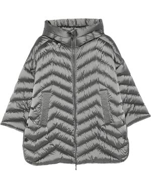 Seventy Hooded Chevron-Quilted Jacket - Gray