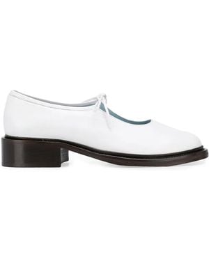 Nicole Saldaña Fabian 40Mm Lace-Up Loafers - White
