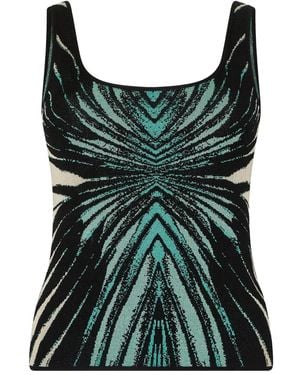 Roberto Cavalli Printed Tank Top - Green
