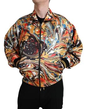 Dolce & Gabbana Chaqueta Ligera Con Estampado Jaspeado - Negro