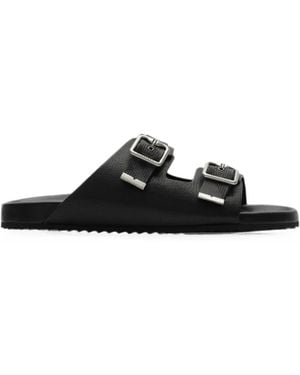 Burberry Leather Urchin Sandals - Black