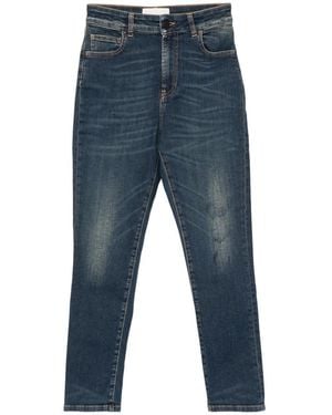 Liviana Conti Faded Whiskered Jeans - Blue