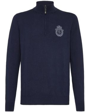 Billionaire Sweat Zippé À Logo Brodé - Blue