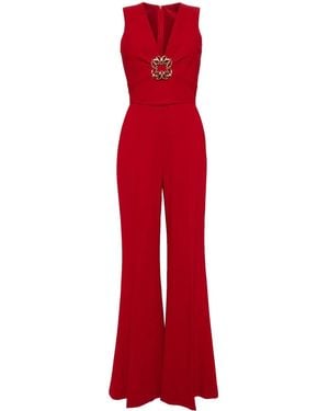 Elie Saab Cady Jumpsuit - Rot