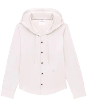 Courreges Ac Logo-Appliqué Hooded Jacket - Pink