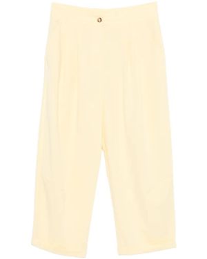 ViCOLO Pleated-Design Trousers - White