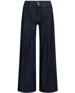 Karl Lagerfeld ミッドライズ ワイドジーンズ - ブルー