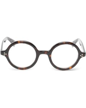 Eyevan 7285 Lunettes De Vue Albion-E À Monture Ronde - Marron
