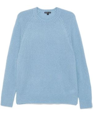 James Perse Strukturierter Kaschmirpullover - Blau