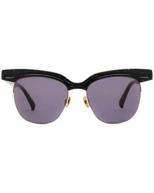 Yohji Yamamoto Browline Sunglasses - Purple