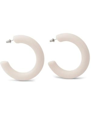 Neeka Studios Big Bold Hoop Earrings - White