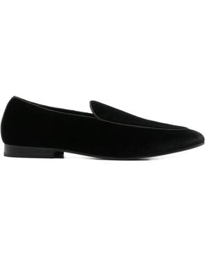 Manuel Ritz Smooth Velvet Loafers - Black
