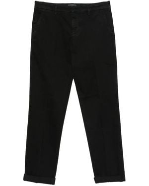 Dondup Pleated Belt-Loops Pants - Black