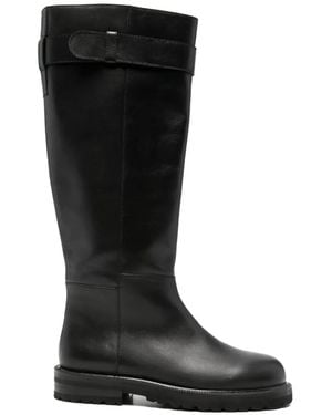 ADRIANNA FERETTI Leather Knee-High Boots - Black