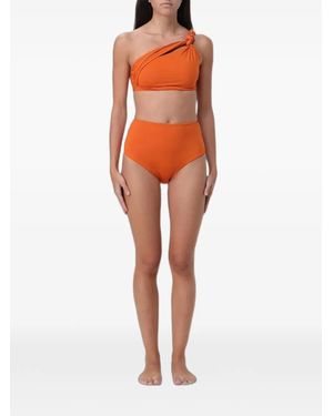 Maygel Coronel Knot-Detail One-Shoulder Bikini - Orange