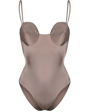 Noire Swimwear Round-Neck Swimsuit - Brown