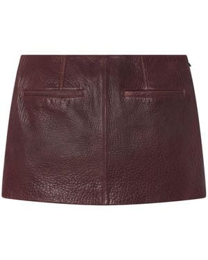 A.L.C. Grained Lambskin Mini Skirt - Purple