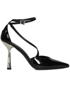 Chantal Ankle-Strap Pointed-Toe Pumps - Black