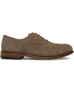 SOMMET Lace-Up Cap-Toe Oxford Shoes - Brown
