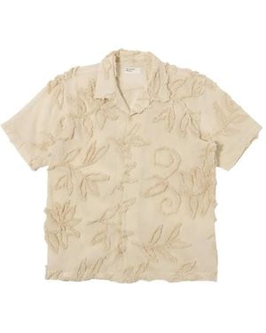 Universal Works Chemise À Fleurs Brodées - Natural
