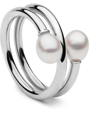 AUTORE MODA 9Kt Camille Pearl Ring - Metallic