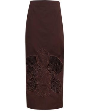 Clea Leonie ミディスカート - ブラウン