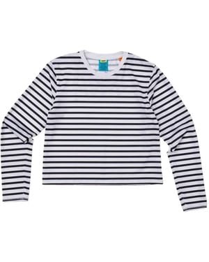 UNNA T-Shirt Rayée À Manches Longues - Blue