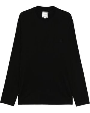 WOOYOUNGMI Langarmshirt mit Logo-Print - Schwarz