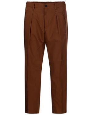 Entre Amis Pleated Trousers - Brown