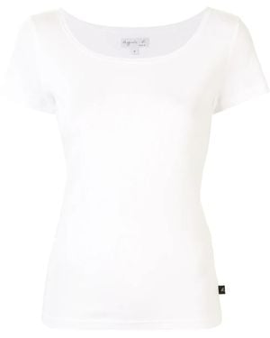 agnès b. Le Chic Scoop Neck T-Shirt - White
