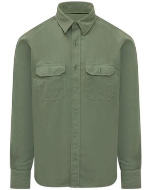 Tom Ford Buttoned Flap-Pocket Shirt - Green