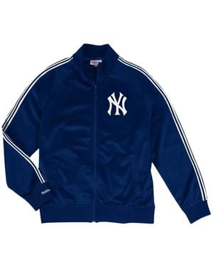 Mitchell & Ness Mbl New York Yankees Stripe Track Jacket - Blue