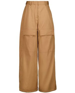 Stella McCartney Wide-Leg Cargo Trousers - Natural