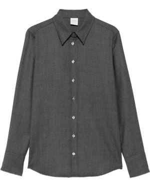 Caliban Button-Up Long-Sleeve Shirt - Grey