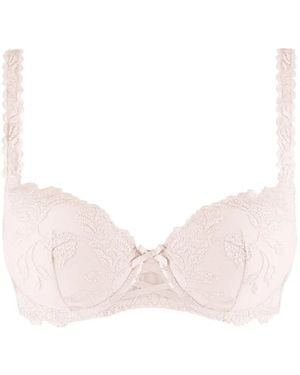 Aubade Softessence Floral-Embroidered Bra - Pink