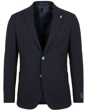 Tombolini Notched Lapel Blazer - Blue