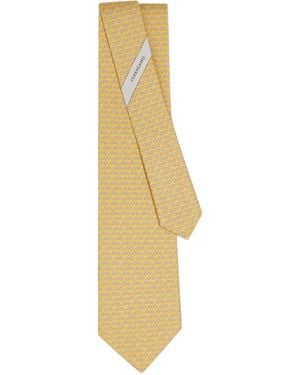 Ferragamo Cravatta Kick - Bianco