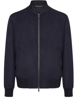 Low Brand Zip Bomber Jacket - Blue