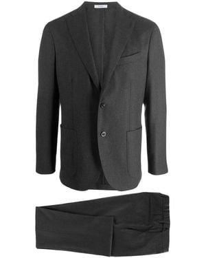 Boglioli Single-Breasted Virgin-Wool Suit - Nero
