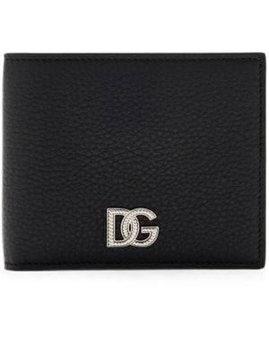 Dolce & Gabbana Dg Logo Leather Wallet - Black