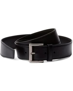 Prada Cinturón De Piel Con Hebilla - Negro
