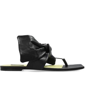 Givenchy Boudoir Knotted Leather Sandals - White