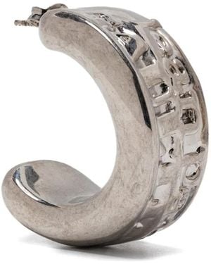 Jean Paul Gaultier Pendientes Con Logo De Apliques - Gris