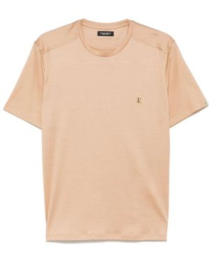 Stefano Ricci Logo-Plaque T-Shirt - Natural