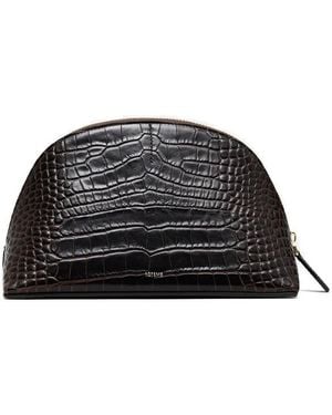 TOTEME Clutch Met Krokodillen-Reliëf - Zwart