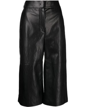 Goen.J ハイウエスト クロップドパンツ - ブラック