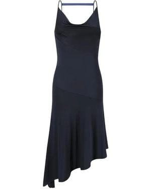 Oude Waag Robe Asymétrique À Col Bénitier - Blue