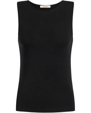 12 STOREEZ Crew-Neck Tank Top - Black